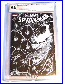 1/1 Symbiote Spiderman 1 Alien Reality Remarked Signed Will Torres Pgx Grade 9.8