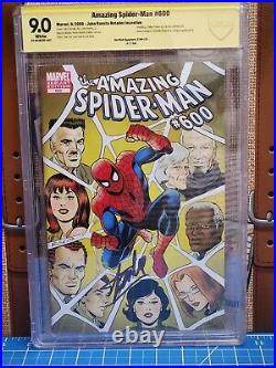 2009 MARVEL AMAZING SPIDER-MAN #600 SIGNED STAN LEE CBCS 9.0 Verified not CGC