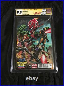 2013 Avengers #1 Midtown Comics Edition CGC 9.8 STAN LEE & J Scott Campbell SIGN