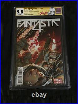 2014 Fantastic Four #1 Ross Variant Cover CGC 9.8 Alex Ross & Stan Lee SIGNED
