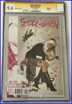 2015 SPIDER-GWEN #1 CGC 9.6 NM+ STAN LEE Signed Series Adam Hughes Variant Comic