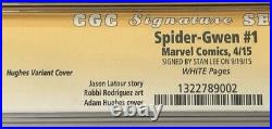 2015 SPIDER-GWEN #1 CGC 9.6 NM+ STAN LEE Signed Series Adam Hughes Variant Comic