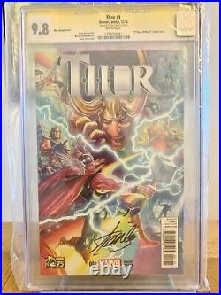 2x Thor 1 Variants CGC 9.8 Jane Foster new Thor signed by Stan Lee / Aaron