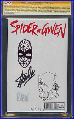 (3) Lee, Campbell & Rodriguez Signed Spider-Gwen #2 Variant Edition Comic CGC