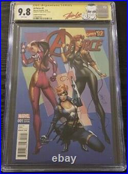 A-Force #1 JSC Cover SS CGC 9.8 Signed Stan Lee Label Avengers Variant Cover WP