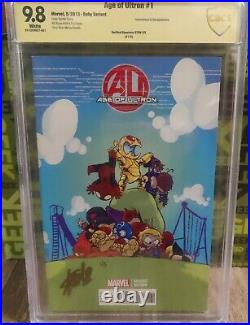 AGE OF ULTRON #1 Stan Lee Signed and Numbered (1 of 5) 9.8 CBCS Baby Variant CoA