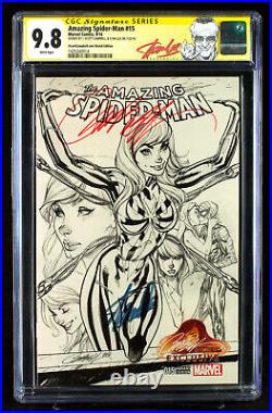 AMAZING SPIDER-MAN #15 Sketch VAR CGC 9.8 NM/MT Near Mint signed LEE + CAMPBELL