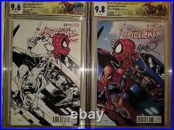 AMAZING SPIDER-MAN #17 NM Stan Lee Variant Set Signed + Sketch by Humberto Ramos