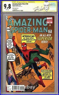 AMAZING SPIDER-MAN #700 Ditko Variant Cover CGC 9.8 WP Signed by Stan Lee
