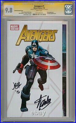 AVENGERS #1 GATEFOLD PARTY VARIANT CGC 9.8 SIGNATURE SERIES SIGNED x2 STAN LEE