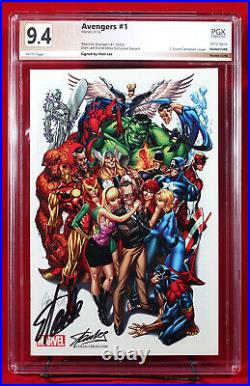 AVENGERS #1 SDCC Color Variant PGX 9.4 NM Near Mint SIGNED BY STAN LEE + CGC