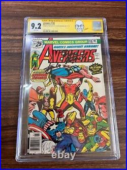 AVENGERS #148 Stan Lee & Marv Wolfman signed with Perez label NM- CGC SS 9.2