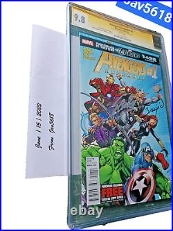 AVENGERS ASSEMBLE 1 CGC 9.8 SS x2 LEE, MARVEL BLACK WIDOW ULTRA RARE, MINT