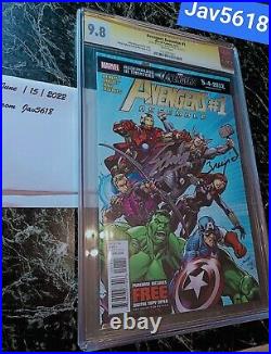 AVENGERS ASSEMBLE 1 CGC 9.8 SS x2 LEE, MARVEL BLACK WIDOW ULTRA RARE, MINT