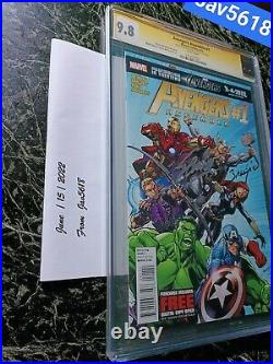 AVENGERS ASSEMBLE 1 CGC 9.8 SS x2 LEE, MARVEL BLACK WIDOW ULTRA RARE, MINT