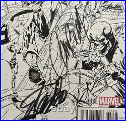 All-New Captain America #1 B/W J Scott Campbell Variant Signed by Stan Lee w COA