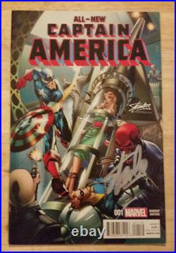 All New Captain America 1 Variant Edition Signed Stan Lee Avengers Marvel Comics