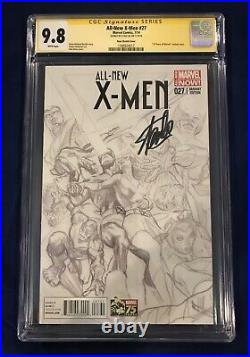 All-New X-Men 27 Ross 75 Years Sketch Variant CGC 9.8 Signed-Stan Lee on 11/4/18