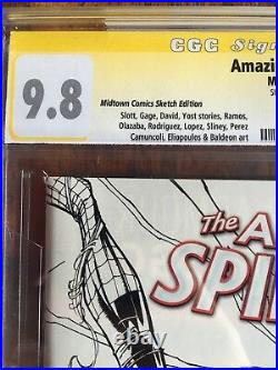 Amazing Spider-Man 1 MIDTOWN VARIANT Sketch CGC 9.8 SS SIGNED BY STAN LEE RARE