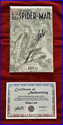 Amazing Spider-Man #1 Ross 75 Years B/W Variant Signed by Stan Lee with COA & Ross