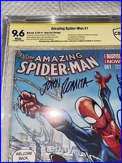 Amazing Spider-Man 1 STAN LEE VARIANT RAMOS & DAN SLOTT & JOHN ROMITA SR 9.6 SS