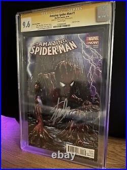 Amazing Spider-Man (2014) #1 Sign CGC 9.6 Greg Horn/Stan Lee Gamestop Cover