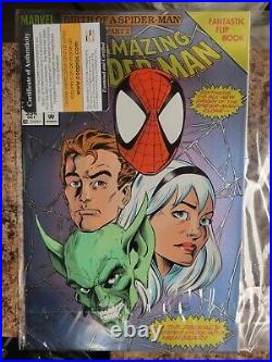 Amazing Spider-Man #394 (1994) Signed By Stan Lee Foil Cover Flip Book