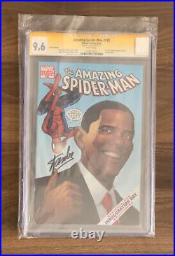 Amazing Spider-Man #583 1st Print Obama variant CGC 9.6 NM+ Signed by Stan Lee