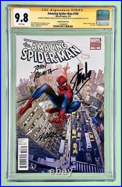 Amazing Spider-Man #700 (CGC 9.8) 2013 Coipel Variant, 3x Signed, Stan Lee