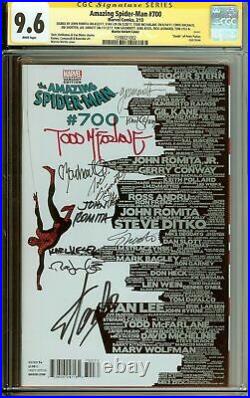 Amazing Spider-Man #700 Skyline Variant CGC 9.6 Stan Lee, McFarlane Signed 10x