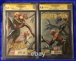 Amazing Spider-Man #700/Superior Spider-Man #1 Set Signed by Stan Lee & Campbell