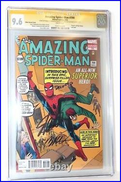 Amazing Spider-Man #700 Variant CGC 9.6 SS Signed (3X) Stan Lee Humberto Ramos