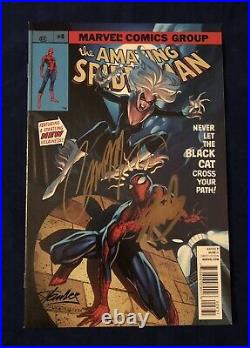 Amazing Spider-Man #8 Color Variant Signed by Stan Lee with COA & Campbell! HOT
