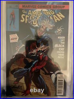 Amazing Spider-Man #8 Stan Lee Variant SS CGC 9.4 Sign J Scott Campbell BlackCat
