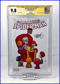 Amazing Spider Man #9 CGC SS 9.8 SIGNED by Skottie Young C2E2 Stan Lee Variant