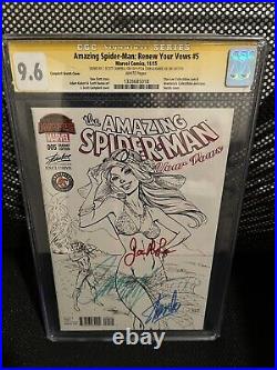 Amazing Spider-Man Renew Vows #5 CGC 9.6 SS Signed- Stan & Joanie Lee, Campbell