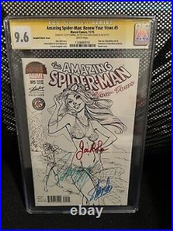Amazing Spider-Man Renew Vows #5 CGC 9.6 SS Signed- Stan & Joanie Lee, Campbell