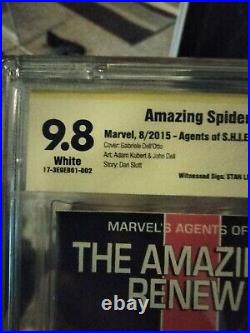 Amazing Spider-Man Renew Your Vows #1 9.8 cbcs signed STAN LEE & Dell'Otto