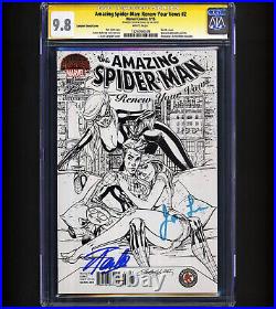 Amazing Spider-Man Renew Your Vows #2 CGC 9.8 SS STAN LEE JOANIE LEE Signed RARE