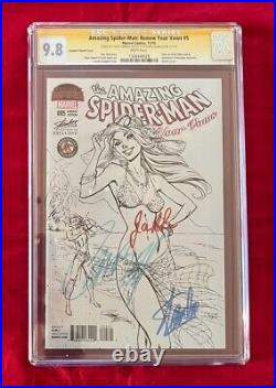 Amazing Spider-Man Renew Your Vows 5 CGC 9.8 Signed- Stan & Joanie Lee, Campbell