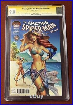Amazing Spider-Man Renew Your Vows 5 CGC 9.8 Signed by Stan Lee Twice & Campbell