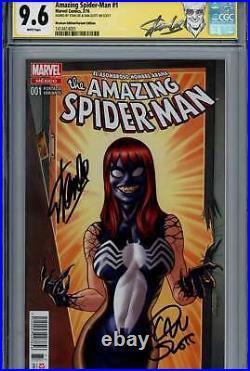 Amazing Spider-Man Vol 5 1 Quinones Mexico Variant CGC 9.6 Signed Stan Lee, Dan
