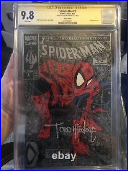 Amazing Spider-man #1 Cgc 9.8 Ss Signed Stan Lee Black Silver Variant Mcfarlane