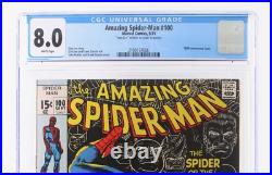 Amazing Spider-man 100 100th anniversary ISSUE 1971 SS SIGNED STAN LEE CGC 8.0