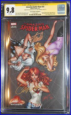 Amazing Spider-man #25variant Bcgc Ss 9.8 Signed 2x By Stan Lee & Campbell