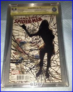 Amazing Spider-man #4 Ramos Variant 1st Silk Cbcs Not Cgc 9.8 Ss Signed Stan Lee