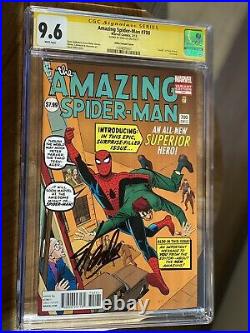 Amazing Spider-man #700 Cgc 9.6 Ss Ditko 1200 Variant Signed By Stan Lee