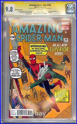 Amazing Spider-man #700 Ss Cgc 9.8 Signed On Stan Lee 90 Birthday Ditko Variant
