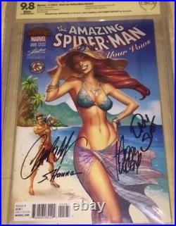 Amazing SpiderMan Renew Your Vows #5 Stan Lee Variant 9.8 SS CBCS 4 TIMES SIGNED