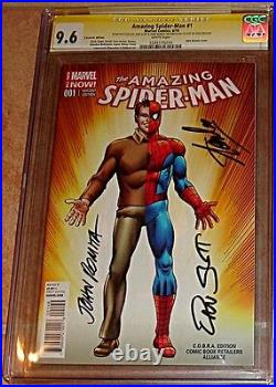 Amazing Spiderman 1 Cobra Color Variant Signed Stan Lee Romita Slott Cgc 9.6